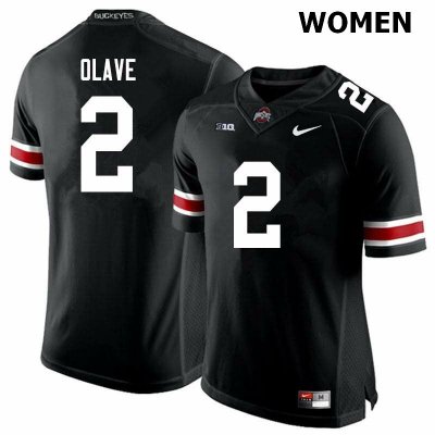 Women's Ohio State Buckeyes #2 Chris Olave Black Nike NCAA College Football Jersey Lifestyle SNZ2744IJ